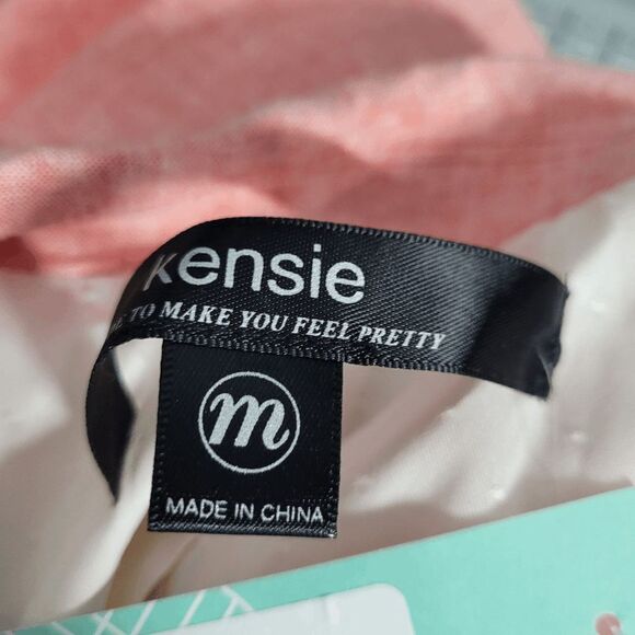 Kensie Orange Red Stitch Fix Rebekah Linen Blazer Size M - Picture 3 of 6